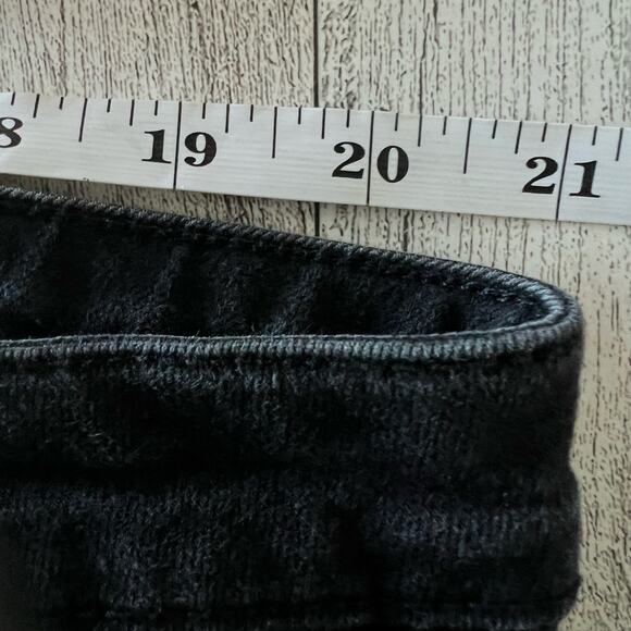 Eloquii Denim Button Fly High Rise Skinny Jeans Distressed Black Womens Size 22 - Picture 7 of 10